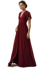 BHLDN Dress Bridesmaid Wedding Mendoza Burgundy Red Size 4