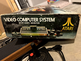 Atari 2600 Video Game Console - Black In Box Authentic