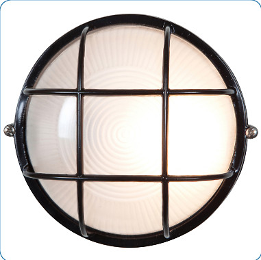 Access Lighting 20294-BL/FST Nauticus-One Light Wall Fixture-7 Inches Wide-Black