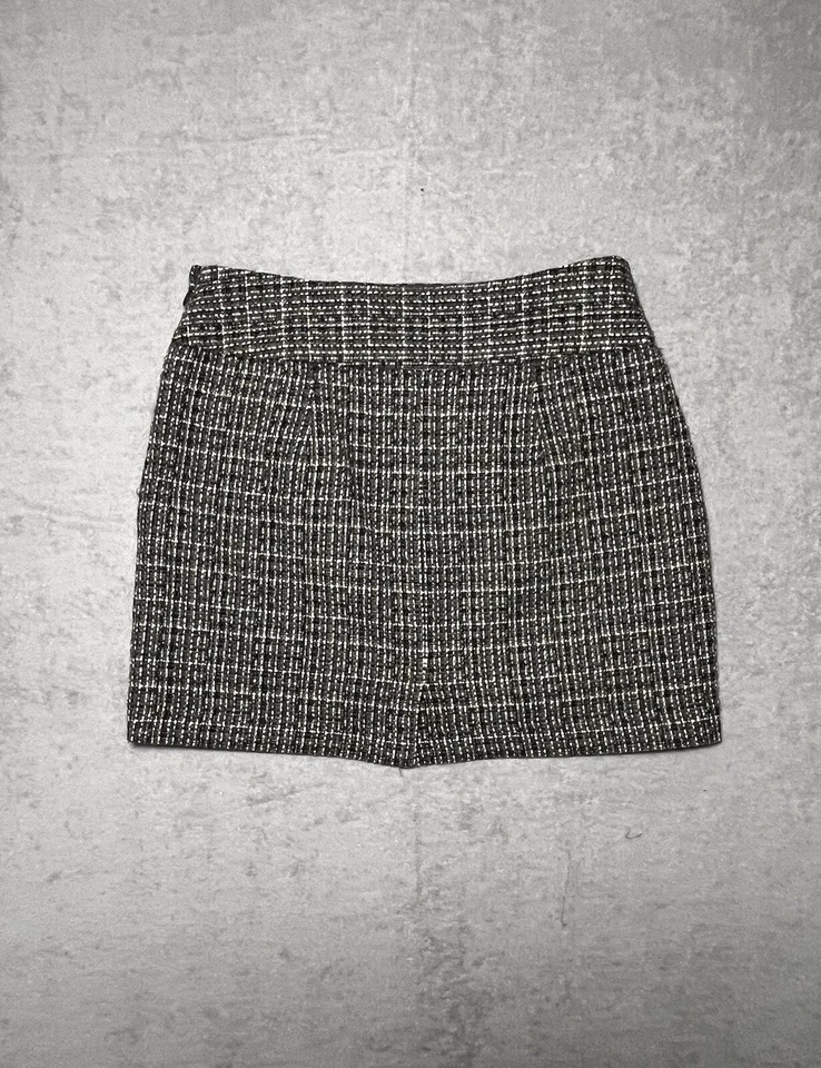 Minifalda vintage para mujer Forenza mezcla de lana talla 0 Y2K colores blanco, negro, gris Foto 3 de 3