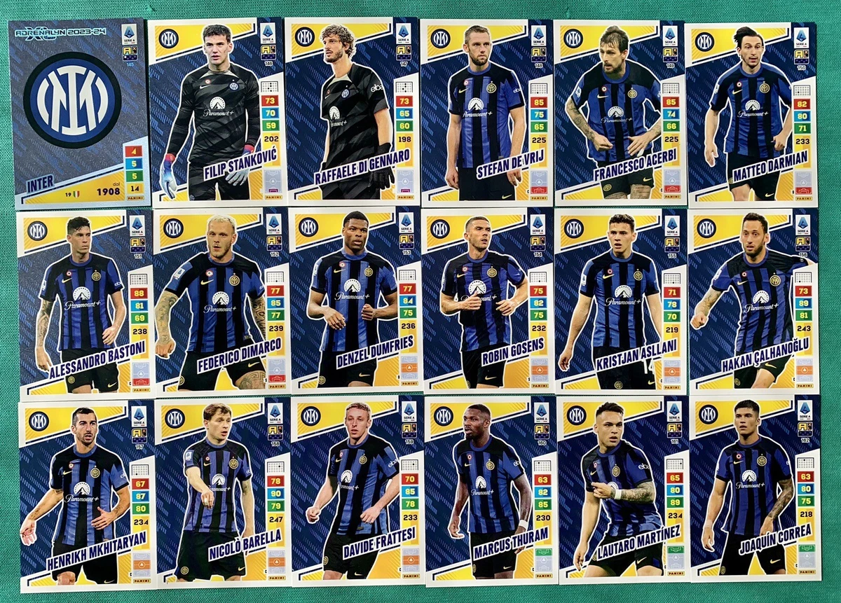 ADRENALYN XL CALCIATORI PANINI 2023-24 2024 INTER COMPLETA - 18 BASE CARD