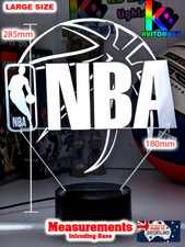 BASKETBALL NBA LOGO  3D LED Night Light 7 Colour Change Room Lamp Battery USB 