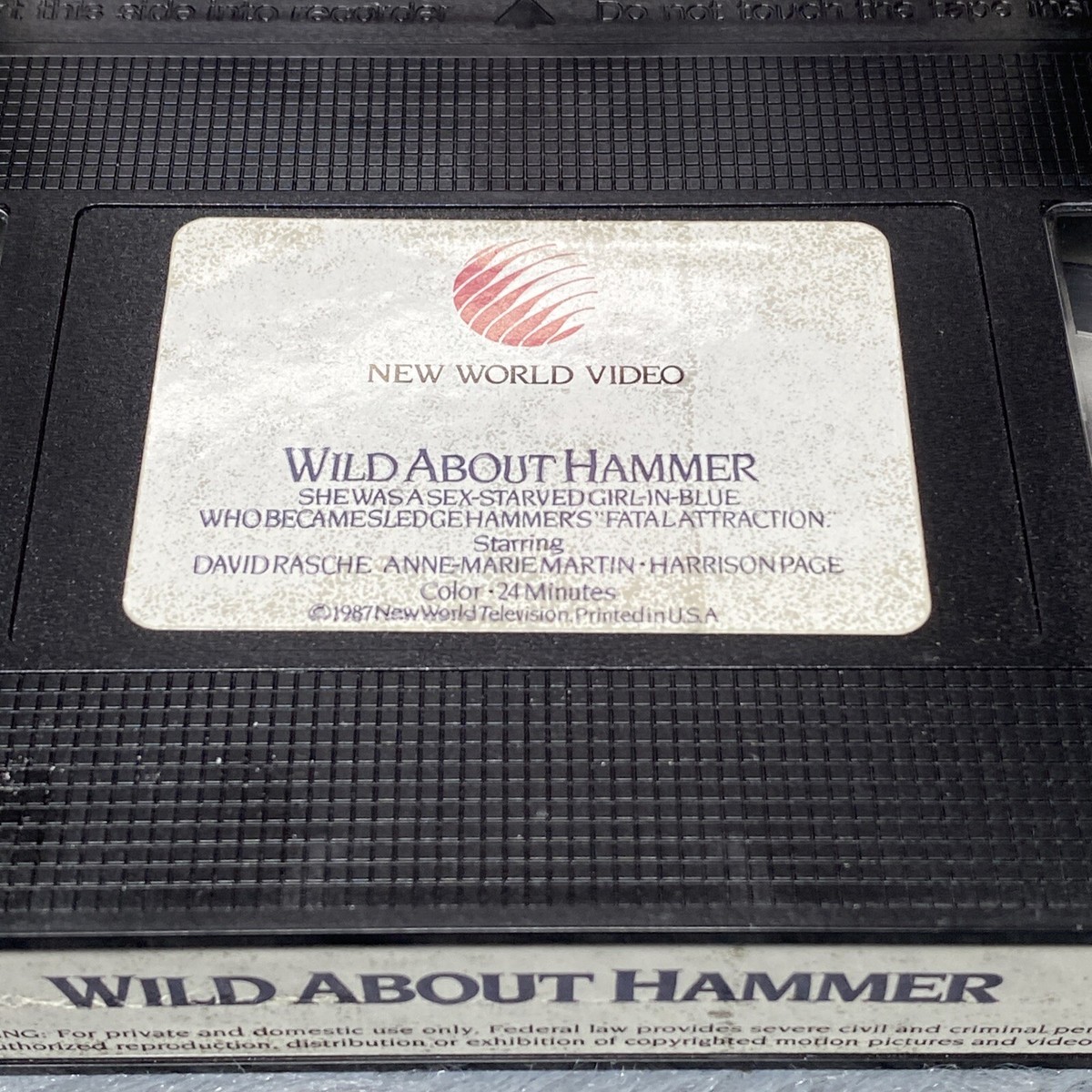 Sledge Hammer: Wild About Hammer VHS 1987 New World Video David