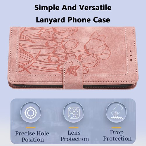 For Google Pixel 9 Pro XL 9A 8A 7A Pro Flower Pattern ID Card Wallet Phone Case - Picture 14 of 56