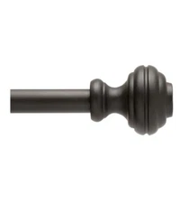 2- Mainstays Adjustable  48”-84” Cedric Petite Cafe Curtain Rod Black 1/2”