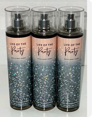 SET OF 3~Bath & Body Works  LIFE OF THE  PARTY Fine Fragrance Mist 8oz NEW~RARE!