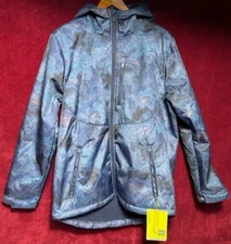 All In Motion Men's Soft Shell Hooded Sherpa Warm Jacket  Size Medium Navy Blue