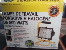 The Designers Edge 500 Watt Portable Halogen Work Light Complete With Bulb