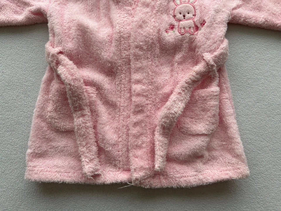 Bata con Capucha Carter's Bebé Niña Rosa Baño Playa Piscina Diseño Conejito 0-9 Meses Foto 3 de 4