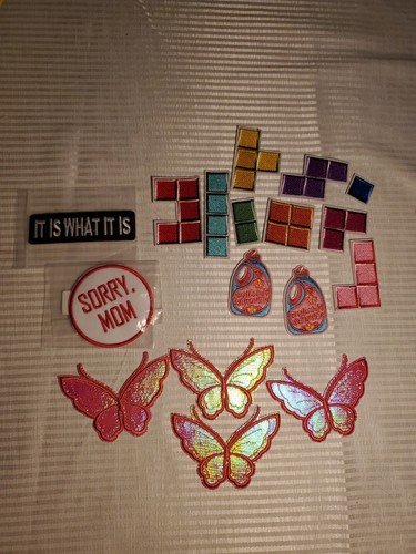 18 Pc Embroidered Iron-On/Sew-On Patch
