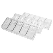 10 stück  Acryl Pokerchips Halter Tray für 100 Chips (ohne Deckel) A3M6