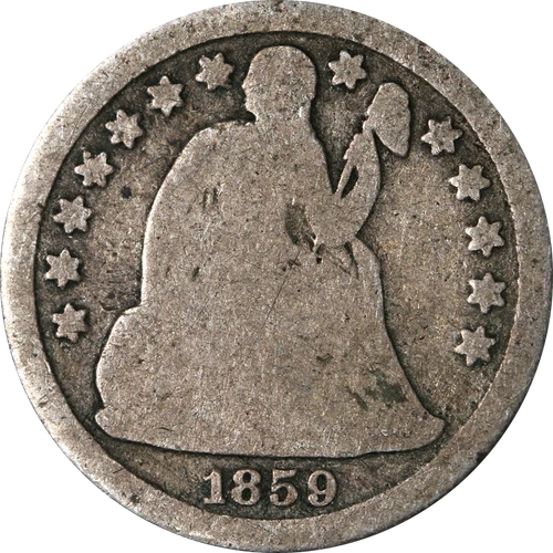 1859-O Seated Liberty Dime — photo from the most recent tracked eBay sale