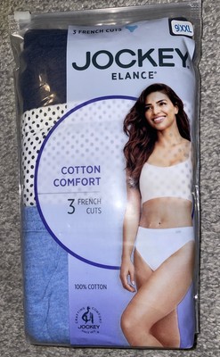 Jockey Elance French Cuts 100% Cotton Underwear Blues Women's Size 9 / XXL NEW