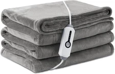 Electric Heated Blanket Throw Size 50×60, Breathable & Luxurious Flannel,Soft W