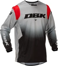 Fly Racing Kinetic Jersey DBK Large Grey Black Red MX ATV Dirt Bike BMX MTB L