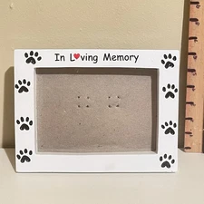 Dog Paw Print Picture Frame Border Fits 5x7 - In Loving Memory
