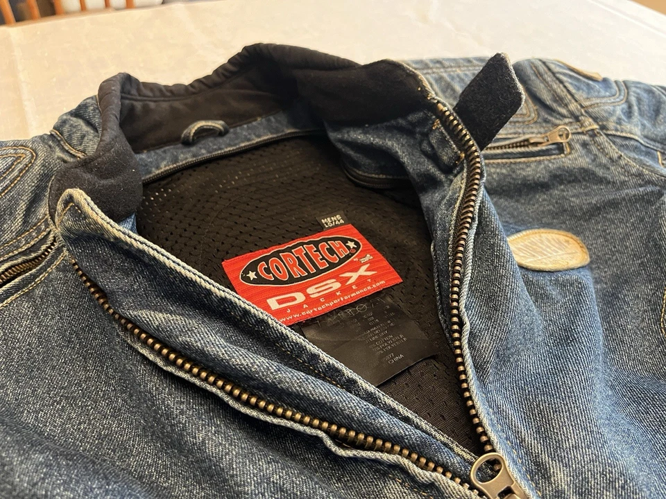 Cortech Rider Blues DSX Motorcycle Armored Jean Denim Jacket- Men’s LG 44  - Image 4 of 4
