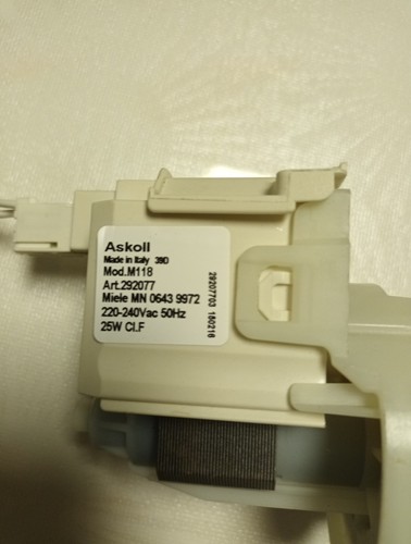 Laugenpumpe  Geschirrspüler Pumpe Ablaufpumpe Spülmaschine original Miele . #001