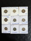 Lot Of 2x Seated Liberty Silver Dime & 7x Silver Barber Dimes