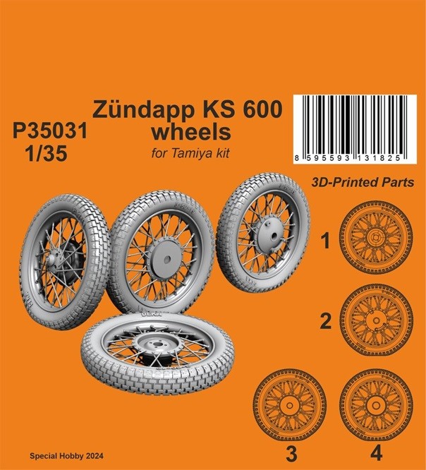 CMK 129-P35031 - 1:35 Zündapp KS 600 Wheels - New