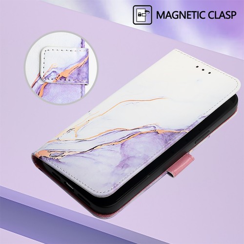 Flip Leather Case For Google Pixel 9 Pro XL/7A/8A/9A Glossy Marble Wallet Cover - Picture 90 of 96