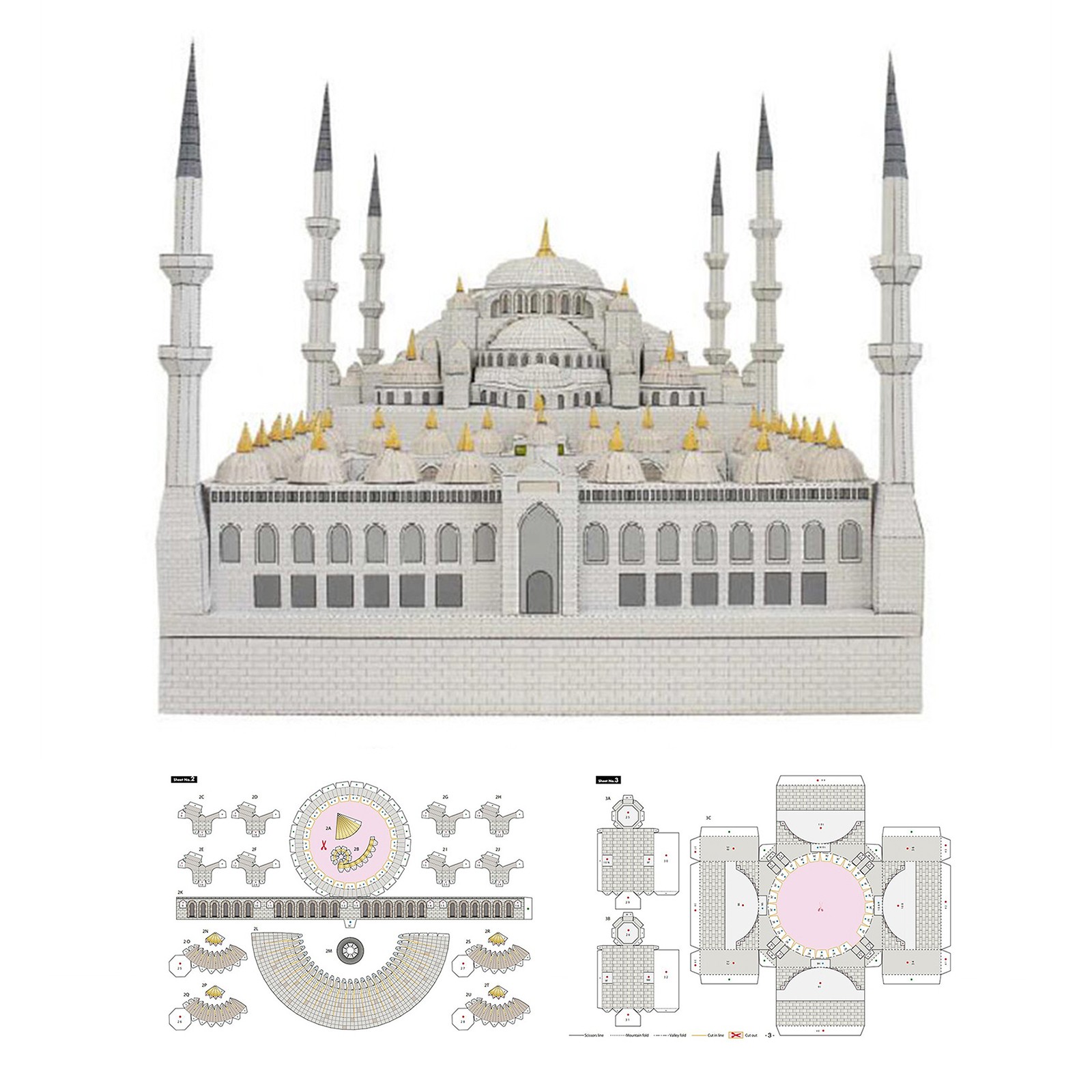 39*23*21CM DIY Building Paper Model Kits For Collectors and Enthusiasts