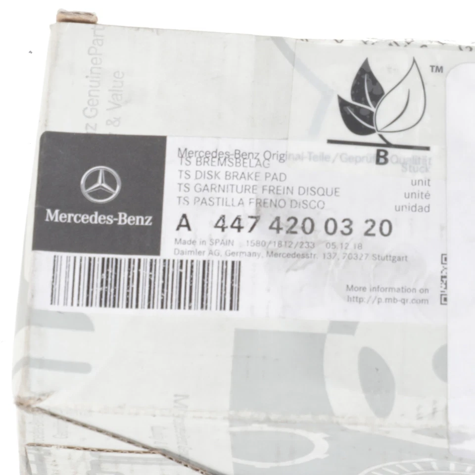 Kit de piezas de pastillas de freno traseras Metris originales Mercedes Benz 2016-2023 447-420-03-20 Foto 3 de 3