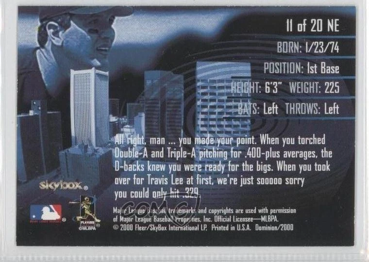 2000 Skybox Dominion New Era Erubiel Durazo #11NE - Image 2 of 2