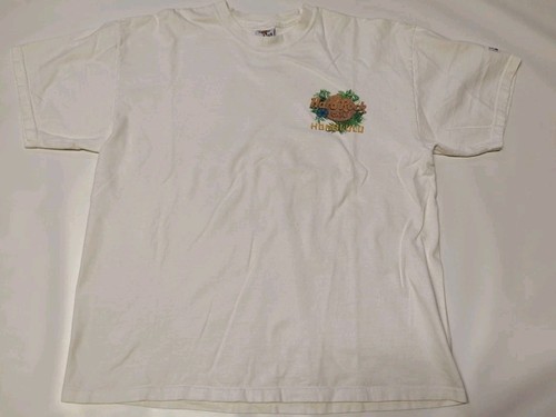 T-shirt Hard Rock Cafe Honolulu Hawaii bianca grafica surfista pesante taglia XL - Foto 6 di 6