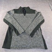 Champion Boys SIZE L 12-14 GREEN GRAY Long Sleeve Sweatshirt Pullover Jacket