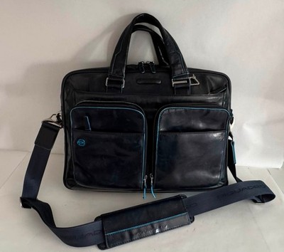 Wunderschönes Profi Blue Square Leder Schwarz Piquadro Top Sortiment