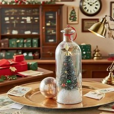 Christmas Tree Message in a Bottle Recordable Voice Message Playback Xmas Orname