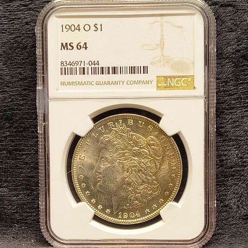1904- O MORGAN SILVER DOLLAR NGC MS64 - Nice Toning