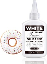 55g Oil Based Food Coloring Liquid - Vibrant White, Baking Essential, Fat Solub