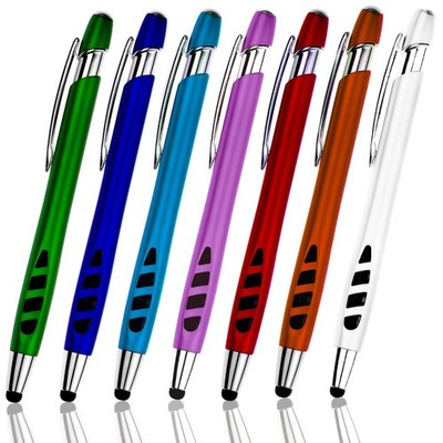 7 Pack 2 in 1 Stylus Pen for Touch Screens Ballpoint Writing Pens Black Ink