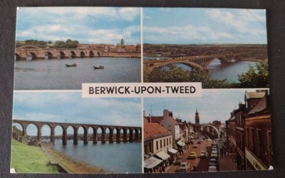 Mehransicht Postkarte, Berwick-Upon-Tweed, mit Brücken