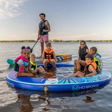 HO sports Mini Oasis 8’ Inflatable Water Ring, Float, island, raft, lake, tube.