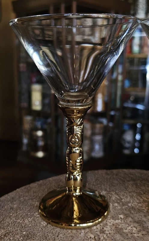 Gold - Trader Vic’s Ceramic Tiki Stem Cocktail Martini Mai Tai ONE GLASS