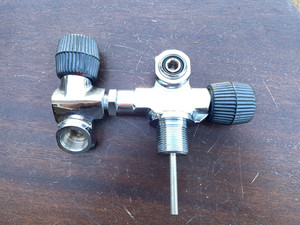 scuba tank h valve din dual outlet redundant