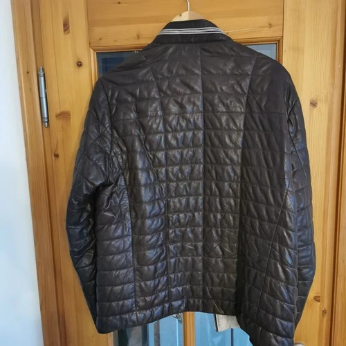 Great dark brown leather jacket Milestone men's size 54/XL hardly worn NP €299 image 2
