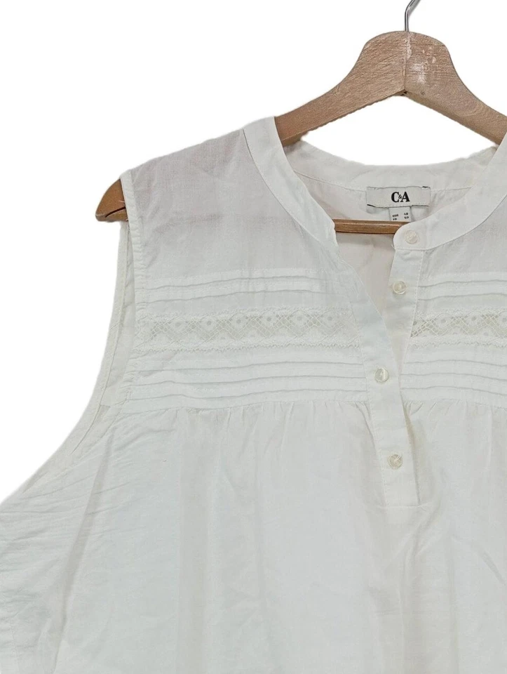 C&A Camicetta Donna Camicetta a blusa Taglia IT 52 bianco stile casual - Immagine 3 di 4