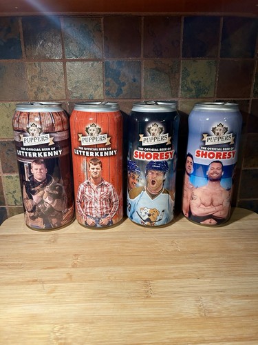 Puppers Letterkenny & Shoresy Empty Beer Cans