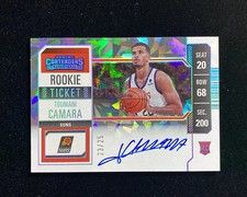 2023-24 CONTENDERS TOUMANI CAMARA ROOKIE VARIATION CRACKED ICE TICKET AUTO 23/25