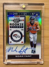 2019 Panini Contenders Optic - Noah Fant Gold Prizm Rookie Ticket Auto 133 8/10