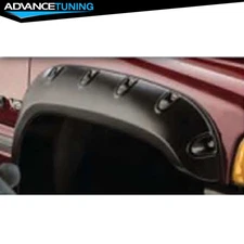 Fits 94-01 Dodge Ram Textured Finish Pocket Rivet Bolt Fender Flares ABS 4PCS