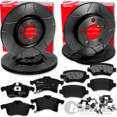 brembo GESCHLITZTE BREMSSCHEIBEN + BELÄGE passend für OPEL ASTRA H + ZAFIRA B