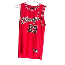 Nike Michael Jordan 23 Chicago Bulls Home Red  Black Jersey Stitched XL