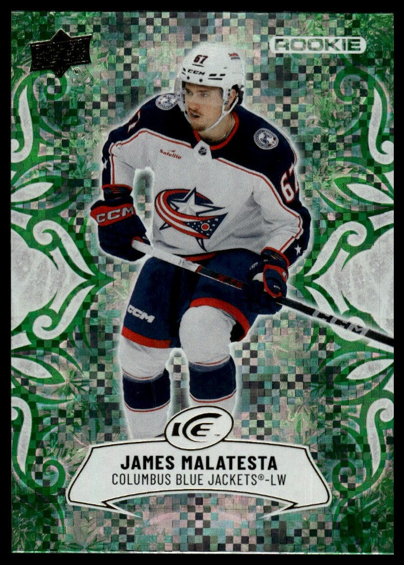 2024-25 Upper Deck Ice #135 James Malatesta Emerald Green RC