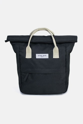 Kind Bag London Unisex Hackney Mini Backpack Black Beige
