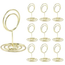 Waziaqoc 10Pcs Table Number Holders, 2 Inch, Gold